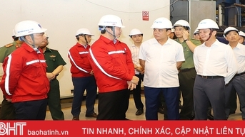 Chủ tịch UBND tỉnh kiểm tra sản xuất Nhà máy Nhiệt điện Vũng Áng 1