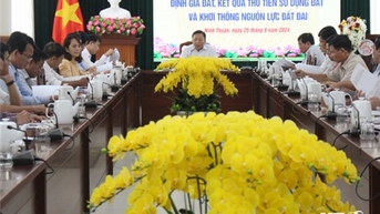 UBND tỉnh họp nghe báo cáo thực hiện kế hoạch định giá đất, kết quả thu tiền sử dụng đất và khơi thông nguồn lực đất đai