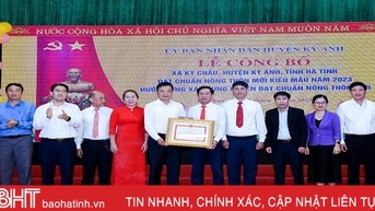 Xã đầu tiên ở huyện Kỳ Anh đón bằng công nhận NTM kiểu mẫu