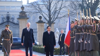 Thủ tướng Cộng hòa Czech chủ trì lễ đón trọng thể Thủ tướng Phạm Minh Chính