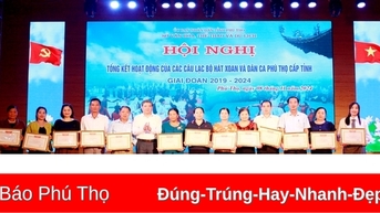 2019-2024년 기간 동안 지방 단위의 Xoan Singing 및 Phu Tho Folk Song Club 활동 요약