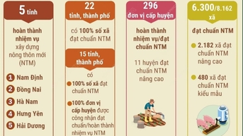 Hải Dương là 1 trong 5 tỉnh hoàn thành nhiệm vụ xây dựng nông thôn mới