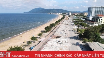 Bộ mặt mới của Thiên Cầm sau tháo dỡ dãy ki-ốt bên bờ biển