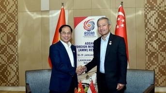 Phó Thủ tướng, Bộ trưởng Ngoại giao Bùi Thanh Sơn tiếp Bộ trưởng Ngoại giao Singapore Vivian Balakrishnan