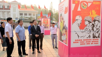 Triển lãm tranh cổ động tấm lớn tuyên truyền kỷ niệm 70 năm Chiến thắng Điện Biên Phủ