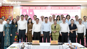 Lãnh đạo tỉnh Nghệ An làm việc tại Bình Phước bàn hợp tác phát triển giữa hai tỉnh