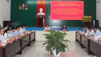 Đoàn giám sát 1521 của Ban Thường vụ Tỉnh ủy làm việc với Thành ủy Phan Rang-Tháp Chàm