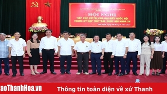 라이더응우옌(Lai The Nguyen)성 당위원회 상임부서기, 국회대표단장, 옌딘(Yen Dinh)구 유권자들과 만남