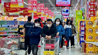 Lượng người mua sắm Tết tại các siêu thị ở Hải Dương tăng đột biến