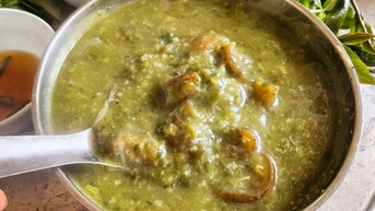 Độc lạ món canh môn da trâu của người Thái xứ Thanh