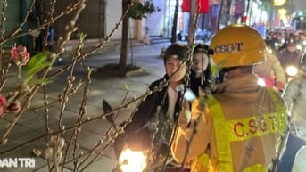 Đêm giao thừa không ngủ của những chiến sĩ cảnh sát giao thông
