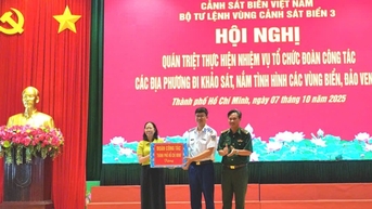 Bộ Tư lệnh Vùng Cảnh sát biển 3 tổ chức đoàn khảo sát các vùng biển, đảo