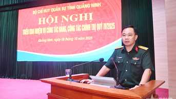 Bộ CHQS tỉnh Quảng Ninh: Triển khai nhiệm vụ công tác Đảng, công tác chính trị quý IV-2025