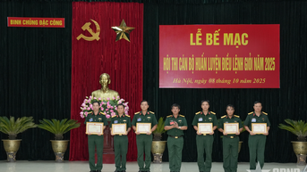 Lữ đoàn Đặc công Biệt động 1 đoạt giải nhất Hội thi cán bộ huấn luyện điều lệnh giỏi