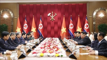 Tổng Bí thư Tô Lâm hội đàm với Tổng Bí thư, Chủ tịch Quốc vụ CHDCND Triều Tiên Kim Jong Un