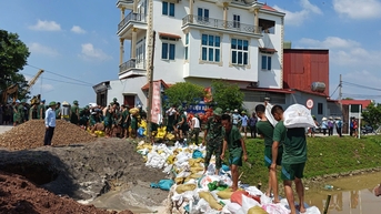 Bắc Ninh: Xử lý kịp thời nhiều sự cố tràn đê