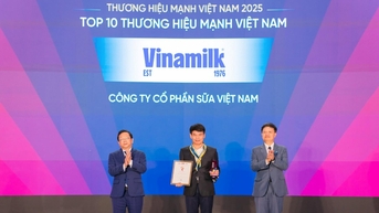 Vinamilk - doanh nghiệp F&B duy nhất được vinh danh trong top 10 thương hiệu mạnh Việt Nam 2025