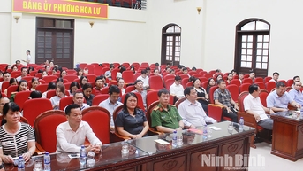 Phường Hoa Lư phát động quyên góp ủng hộ nhân dân khắc phục thiệt hại do bão số 10