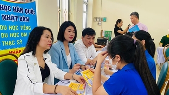 10월 4일 티엔탕(Tien Thang) 마을에서 열린 취업박람회에는 2,000명 이상의 채용 목표가 있었습니다.