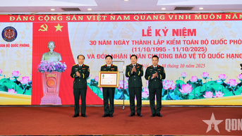 Kiểm toán Bộ Quốc phòng đón nhận Huân chương Bảo vệ Tổ quốc hạng Ba