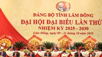 Hình ảnh Bế mạc Đại hội đại biểu Đảng bộ tỉnh Lâm Đồng lần thứ I, nhiệm kỳ 2025-2030