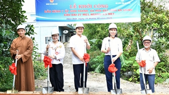 Xã Hòn Đất Khởi công cầu kênh 7