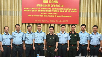 Quân chủng Phòng không - Không quân đánh giá đề tài khoa học nghệ thuật quân sự cấp Bộ Quốc phòng