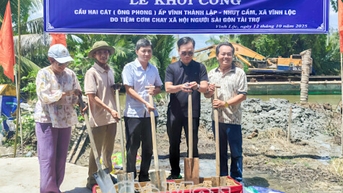 Khởi công xây dựng 2 cầu nông thôn ở xã Vĩnh Lộc