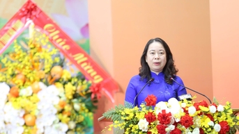 អនុប្រធានរដ្ឋ Vo Thi Anh Xuan ចូលរួមមហាសន្និបាតអ្នកស្នេហាជាតិនៅទីក្រុង Ha Tinh