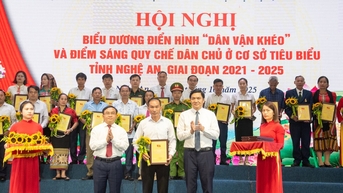 Nghệ An biểu dương 151 điển hình 'Dân vận khéo', điểm sáng quy chế dân chủ ở cơ sở giai đoạn 2021 – 2025
