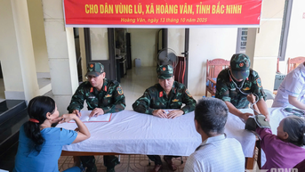 ក្រុមពេទ្យយោធភូមិភាគទី៣ (អគ្គនាយកដ្ឋានភស្តុភារ និងវិស្វកម្ម) បានរៀបចំការពិនិត្យសុខភាពថ្នាក់កណ្តាល និងបាញ់ថ្នាំសម្លាប់មេរោគនៅខេត្ត Bac Ninh
