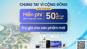 Samsung hỗ trợ khách hàng sửa chữa, bảo hành… thiết bị hư hại do bão, lũ