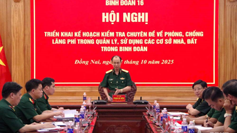 Binh đoàn 16 triển khai kế hoạch kiểm tra chuyên đề về phòng, chống lãng phí trong quản lý, sử dụng các cơ sở nhà, đất