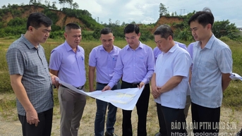 Lãnh đạo UBND tỉnh kiểm tra tình hình giải phóng mặt bằng Khu đô thị Green Garden