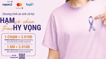 NAPAS, Mastercard និង Payoo បរិច្ចាគកញ្ចប់ពិនិត្យជំងឺមហារីកដល់ស្ត្រីដែលជួបការលំបាក