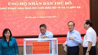 Phát động ủng hộ nhân dân Thủ đô khắc phục hậu quả do bão số 10 và 11 gây ra