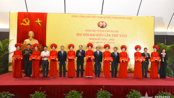 Khai trương Trung tâm báo chí phục vụ Đại hội đại biểu Đảng bộ TP Hà Nội lần thứ XVIII