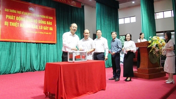 Phường Bắc Giang phát động ủng hộ đồng bào bị ảnh hưởng bão lũ