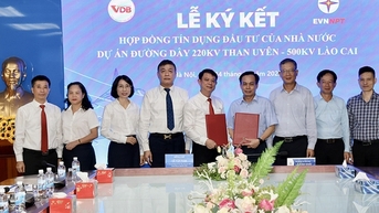 EVNNPT, VDB បានចុះហត្ថលេខាលើកិច្ចសន្យាឥណទានដើម្បីវិនិយោគលើខ្សែបញ្ជូន 220kV Than Uyen - 500kV Lao Cai