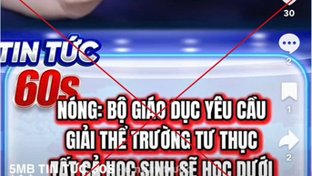 교육훈련부, 비공립교육기관 해체 관련 허위사실 유포 경고