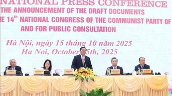 제14차 전국당대회에 제출할 문건 초안 발표 국제 기자회견, 여론 수렴