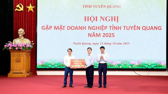 Hiệp hội Doanh nghiệp Tuyên Quang ủng hộ 7 tỷ đồng hỗ trợ người dân vùng thiên tai