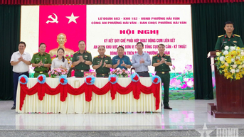ចុះហត្ថលេខាលើបទប្បញ្ញត្តិស្តីពីការសម្របសម្រួលសកម្មភាពរបស់អង្គភាពក្នុងអគ្គនាយកដ្ឋានភស្តុភារ និងវិស្វកម្ម ដែលឈរជើងនៅវួដ Hai Van ទីក្រុង Da Nang