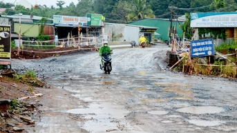 Nhiều tuyến tỉnh lộ khu vực phía Tây chậm thi công