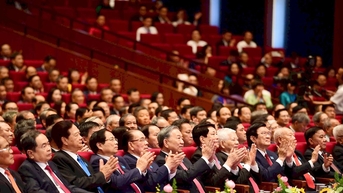 Tổng Bí thư Tô Lâm dự, phát biểu chỉ đạo Đại hội đại biểu Đảng bộ thành phố Hà Nội