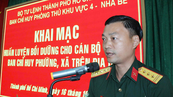 Bồi dưỡng đội ngũ cán bộ Ban chỉ huy quân sự cấp xã