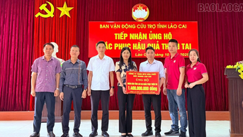 Ủy ban Mặt trận Tổ quốc Việt Nam tỉnh Lào Cai tiếp nhận ủng hộ 1,7 tỷ đồng khắc phục hậu quả bão lũ