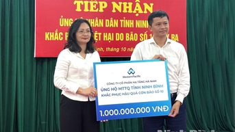 Ủy ban MTTQ Việt Nam tỉnh tiếp nhận ủng hộ, hỗ trợ Nhân dân khắc phục thiệt hại do bão số 10