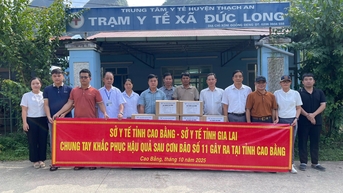 Đoàn công tác Sở Y tế tỉnh Gia Lai hoàn thành đợt hỗ trợ tỉnh Cao Bằng khắc phục hậu quả sau bão số 11