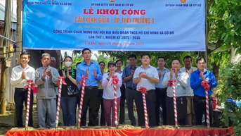 Khởi công xây dựng 2 cầu giao thông chào mừng đại hội đoàn các cấp